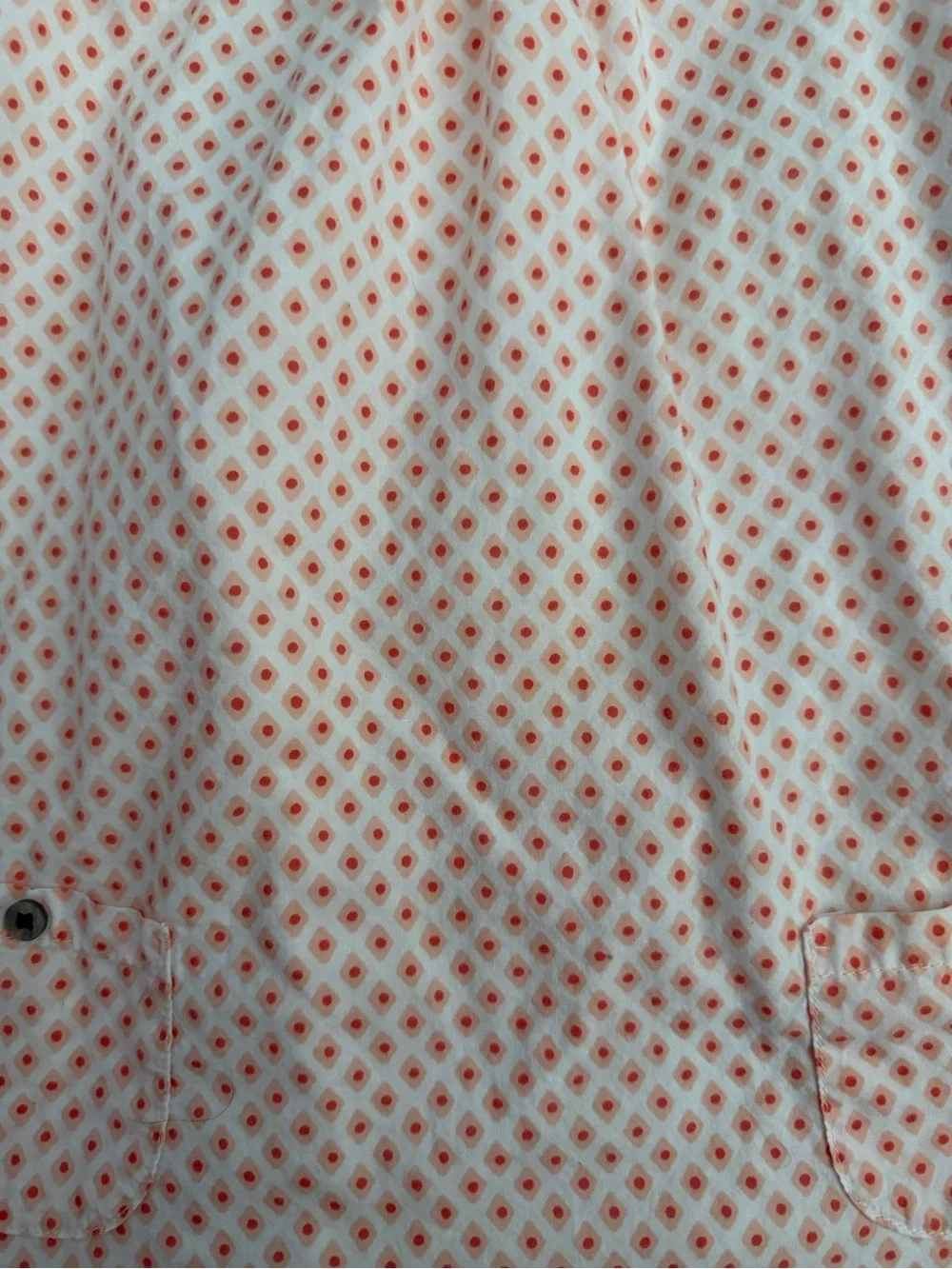 Carter's Pink and White Printed Cotton Dress with Bow Accent